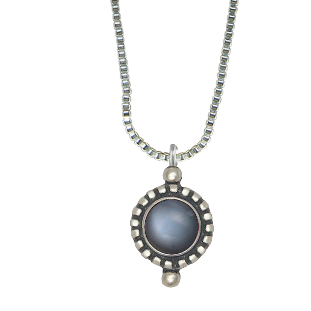 Sterling Silver Little Grey Moonstone Pendant Necklace